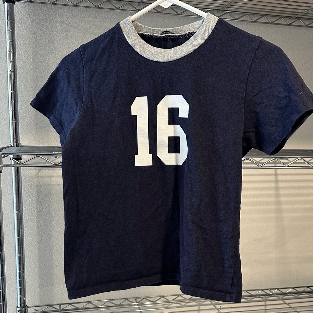 Brandy Melville Navy & Gray sports tee